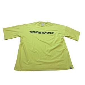 The Giving Movement Oversized Light Soft Skin100 Tee Size Small Fluro Yellow